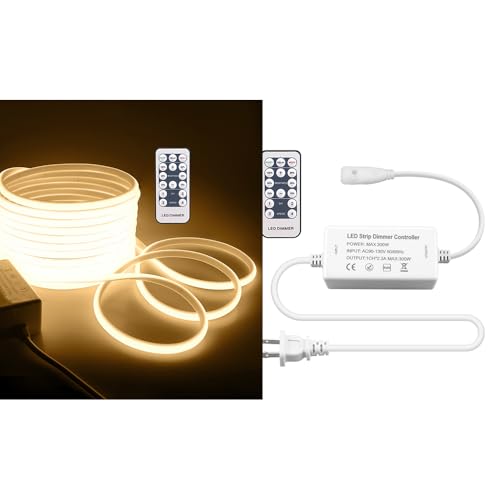 Cinta LED COB exterior impermeable 25 m luz cálida 3000K miniatura 1