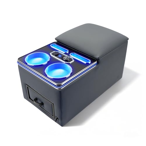 SILIVN Universal Car Center Console with Phone & Cup Holders