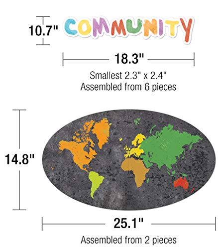 Our Strength Is Our Diversity Bulletin Board Set—Colorful 5-Piece Banner With Map, Hearts, And Children Cutouts, Classroom Or Homeschool Décor (22 Pc) #TOP3
