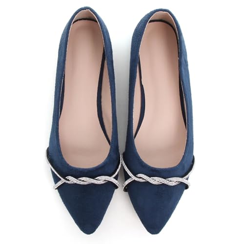 Image of Stunner Womens Flats Fashion Pointed Toe Bowknot Ballet Flats Cute Slip On Dress Flats Comfortable Party Wedding Flats2