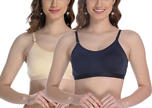 Image of FIMS - Fashion is my style Women Cotton Sports Bra for Gym, Yoga, Running Bra for Girls, Racer Back, Full Coverage, Multicolor, Cup B, See Main Image to Check How Many Bra You Will Get