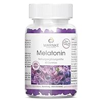 Melatonin Gummies - 60 Stück - 0,5mg bioaktives Melatonin Schlafhormon - mit Vitamin B6, Lavendel- und Baldrianextrakt - HOCHDOSIERT - Deutsche Apothekenqualität | Warnke Vitalstoffe