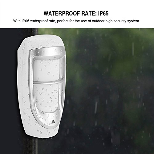Detector infrarrojo con for Exteriores, Sensor de Movimiento, Alarma antifalsa, de Seguridad de inmunidad for Mascotas, Patio, terraza, jardín