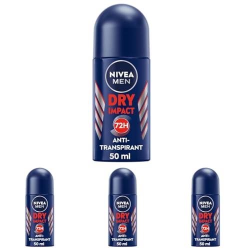 Nivea Men Déodorant Bille Dry Impact 50 ml (Lot de 4)