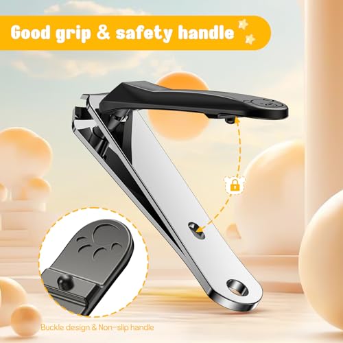 Image of FVION Baby Nail Clippers - Stainless Steel Kids Nail Clippers Trimmer, Small Jaw Children Fingernail Clippers for Toddler, Infant, Babies - Safe Nail Grooming Tool - Black
