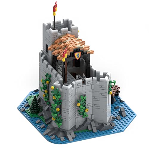 Lingxuinfo 1216Pcs Outpost Model Building Blocks, Medieval Pirate Theme Outpost Model Assembly Kit, Military Outpost Building Bricks, Compatible With Lego #TOP3