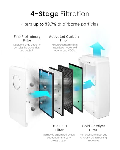 Pro Breeze Ersatzfilter für den 5-in-1 Luftreiniger (PB-P01) - True HEPA Filter