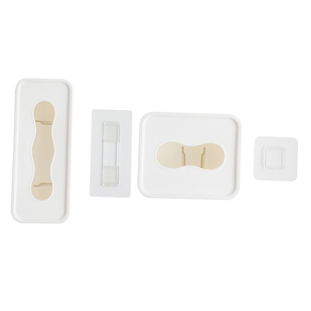 Garneck 1set Mask Storage Box Organizer Clear for Airtight Damp Small Bathroom Organiser Cover Container Modern Funny Holder with Masks Wet Tissue Boxes White 2pcs