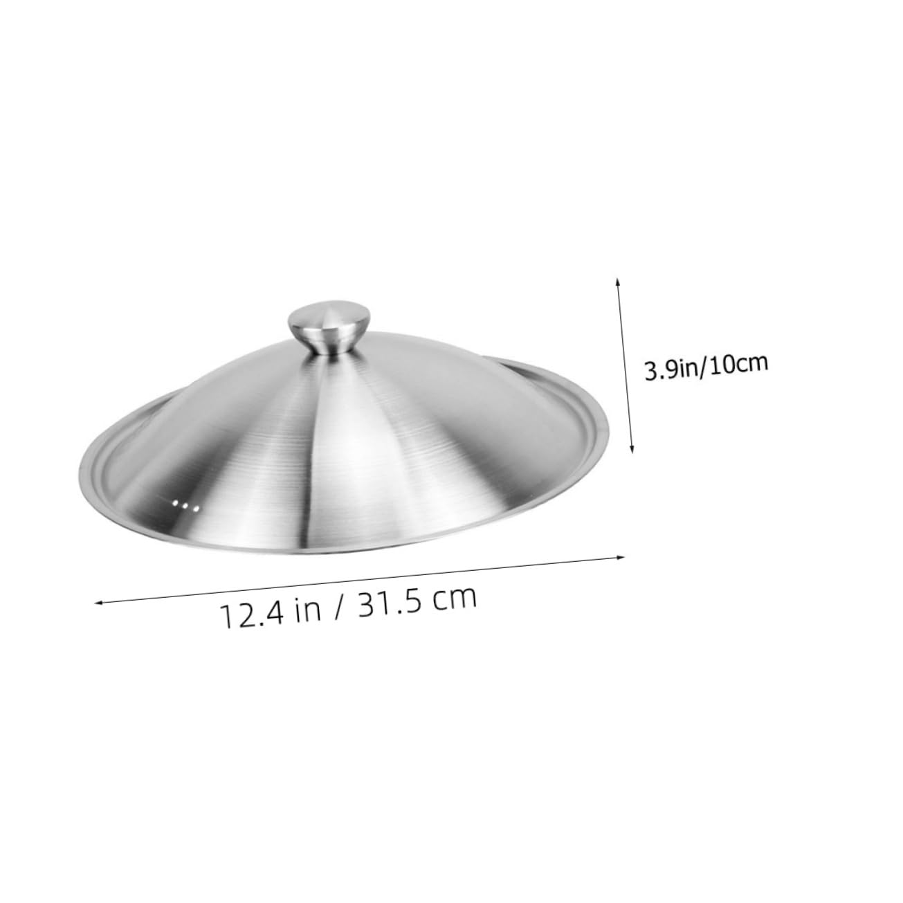 Coperchio per Pentole in Acciaio Inox Argentato, 1 Pezzo