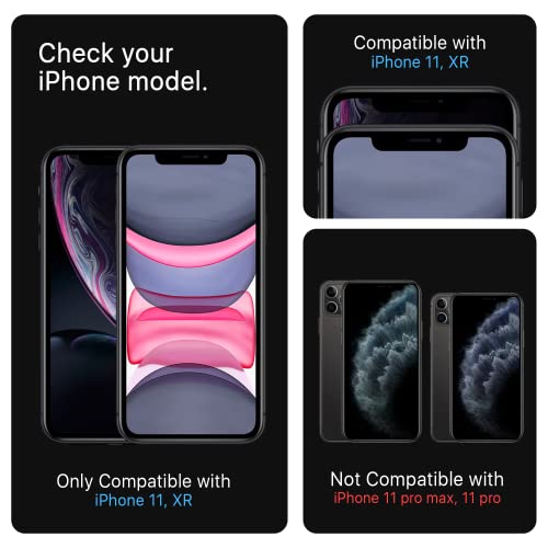 Image of ArmourPro Privacy Tempered Glass for iPhone XR /iPhone 11 - Anti-Spy Anti Peeping Screen Protector, 9H Hardness, Edge-to-Edge Coverage, Ultra Thin, Bubble-Free Installation Kit | Black
