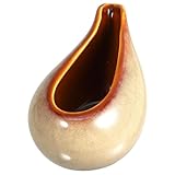 Toyvian Keramik Milchkrug ohne Henkel Kleiner Sahnegießer für Kaffee Latte Art Vielseitiger Soßenbehälter für Dressing Sauce und Milch Spülmaschinenfest Modernes Design in Braun
