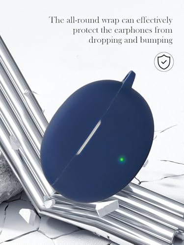 Image of Reiox Soft Silicone Protactive Case Cover Compitable for Oneplus Nord Buds 3 | 3 Pro (Blue)
