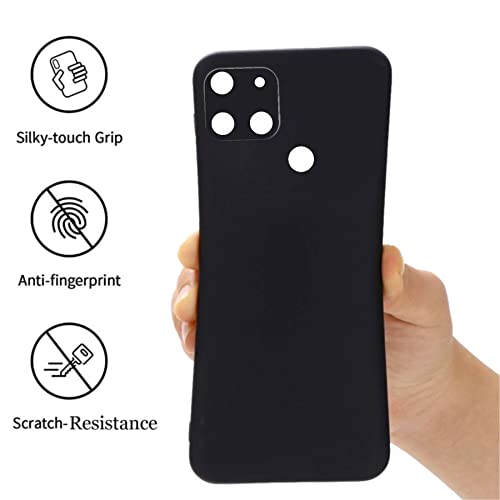 Image of A rtistque Back Cover Case for Realme C21Y / Realme C25Y with Camera Protection | Shockproof TPU | Stylish Protective Design | Slim Fit | Ultra Matte | Realme C21Y / Realme C25Y Back Cover - Black