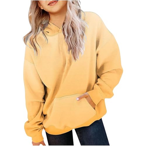 Oversized Hoodies For Teen Girls Trendy Gradient Color Hooded Sweatshirt Cute Kids Clothes Pullover Tops 2 to 14T2