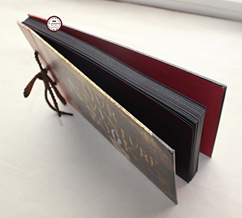 Álbum de fotos DIY para aniversario y boda, 'Our Adventure Book Up', tapas duras, 80 páginas en cartulina negra, tamaño 11.61 x 7.48 pulgadas miniatura 5