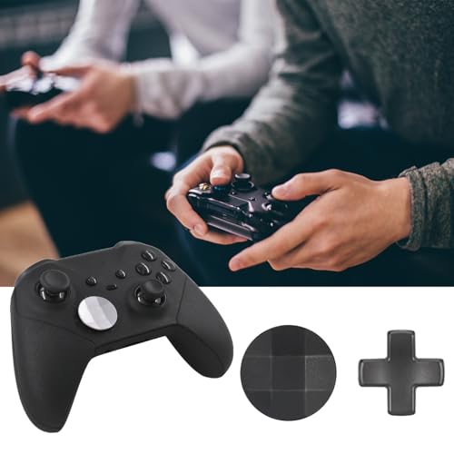 Image of Dakexiong 2 in 1 D-Pads for Xbox One Elite Series 1 Controller D-Pads for Xbox One Elite Series 2 Controller Stainless Steel D-Pads Replacement for Xbox Elite 2 Core Controller (Black)