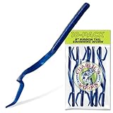 Charlie's Worms Ribbon Tail Swimming Worm, 8' Scented Soft Plastic Lure for Bass Fishing, Freshwater & Saltwater, Durable Artificial Bait for Trout, EEL, Crawler Action, 10pk, June Bug Blues