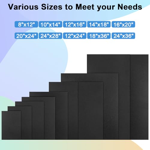 Image of Black ABS Plastic Sheet 18 inch x 36 inch x 1 /4 inch Thick Black Rigid Thermoplastic Sheet (Upgrade Surface) 6MM Flexible High Tensile ABS Moldable Plastic Panel for Crafts, DIY, Signs