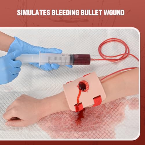 Image of Wearable Bullet & Laceration Wound Packing Training Kit | Stop the Bleeding Training Kit for Wound Dressing Training