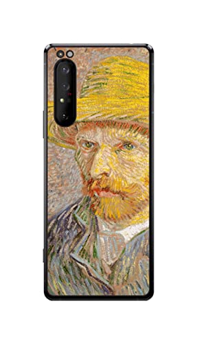 ClearView(クリアビュー) Sony Xperia 1 II用 背面 保護 フィルム 名画 プリント ゴッホ 麦わらの自画像( フィンセント ファン ゴッホ Vincent Willem van Gogh )