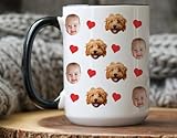Personalized Baby Face Mug, Custom Photo Dog Mug, Funny Coffee Cup - Gifts for Mom, Dad, Grandma, Grandpa on Birthday - 11 Oz - 15 Oz