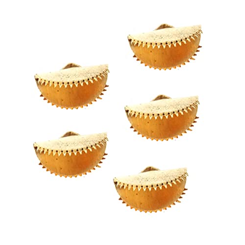 KONTONTY Waistcoat Buckles 60 Pcs Semicircle Fastener Clasps Textured Crimp End Clamps for DIY Projects