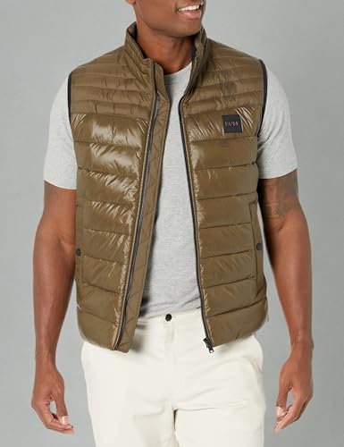 Image of BOSS Men's Lightweight Nylon Patch Logo Puffer Vest