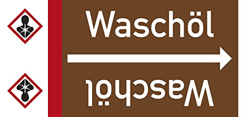 LEMAX® Rohrleitungsband Waschöl, DIN 2403, ab Ø 15mm, braun/weiß, 33m/Rolle