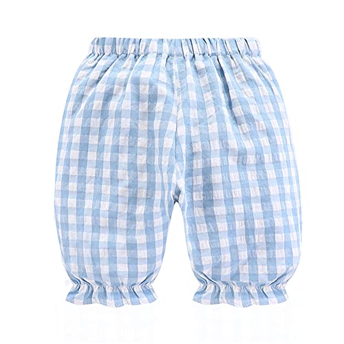 Mud Kingdom Girls Boys Summer Pajama Set Plaid Cute Peter Pan Collar3