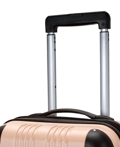 Image of Rockland London Hardside Spinner Wheel Luggage, Champagne, Carry-On 20-Inch, 22 inchX13. 5 inchx10 inch (with wheels)