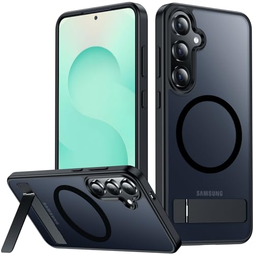 Image of SPIDERCASE Magnetic for Samsung Galaxy S25 Plus Case, [3 Stand Ways][ Military Grade Drop Protection] with Invisible Stand Shockproof Slim Case for Samsung Galaxy S25 Plus 6.7 inch, Black | Magnetic