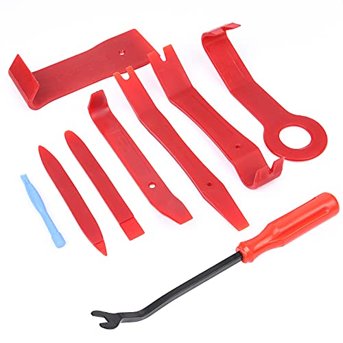 flintronic Auto Demontage Werkzeuge Set, 9-teiliges Werkzeug zum Entfernen der Autotürverkleidung, Werkzeugsatz zum Zerlegen von automatischen Türverkleidungen mit Nylon-Aufbewahrungstasche