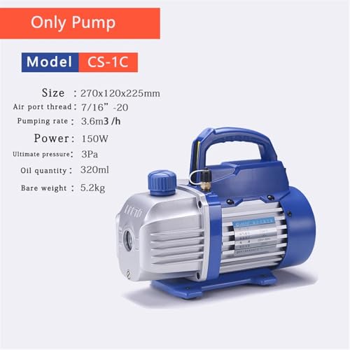 1 unidad de bomba de vacío mini de paletas rotativas, monoetapa, para aire acondicionado y separador de pantallas, 220 V miniatura 2