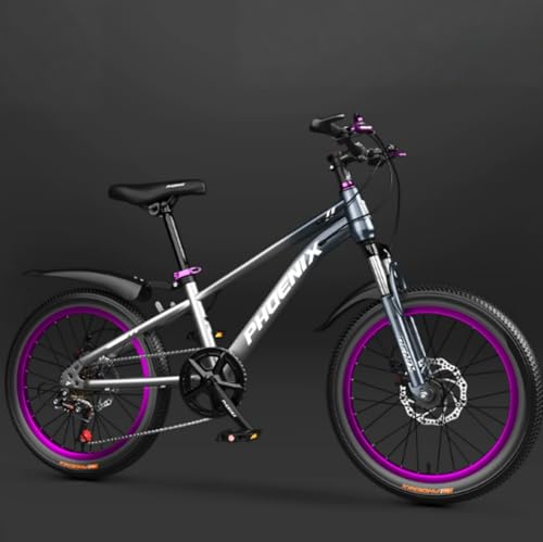 WGM子供用自転車 18/20/22イン 自転車 スポーツバイク シングルスピード 変速なし マウンテンバイク クロスバイク スポーツバイク 中学生 高校生 学生 通勤 通学 ジュニア用 小学生 (18インチ,可変速/スポークホイール/グレー)