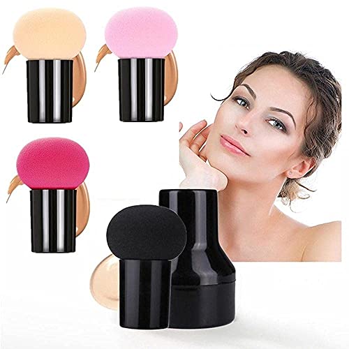 Image of SUNISA 1 Pcs Cosmetic Sponges with Case Set Mushroom Powder Puff Beauty Sponge Blender Face Puff Latex Free Makeup Sponges Brushes for Concealer Foundation Dry & Wet