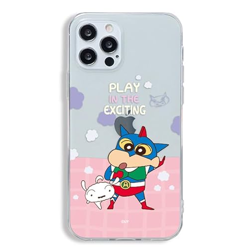 iPhone17 Pro Max p N񂿂 NA P[X y{甭z CrayonShinchan Play S1 Clear Case ACtH 17 v }bNX Ή TPU [[ LN^[ Jo[ ANV