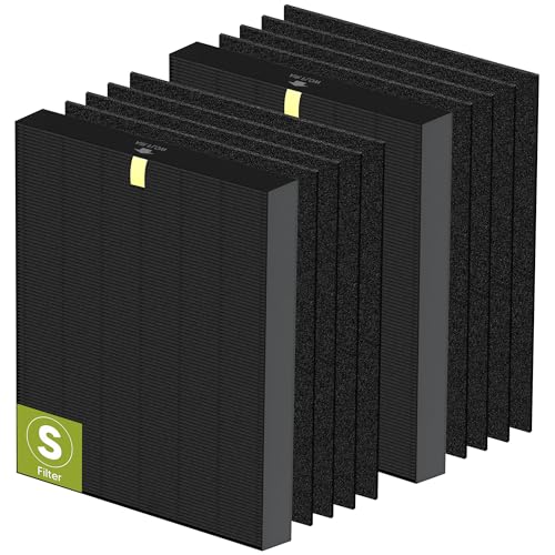 Image of C545 SmokeGuard Replacement Filter S for Winix C545 Air Purifier, Compatible with Winix Filter S - 1712-0096-00 and 2522-0058-00, 2 High Efficiency Filter + 8 Activated Carbon Filter, for Home Bedroom