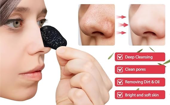 Blue crane Nose Strips for Women & Men - With Fuji Green Tea & Witch Hazel extracts | Removes Whiteheads | Blackheads and cleanses pores (Pack of 6) | Instant Result 1