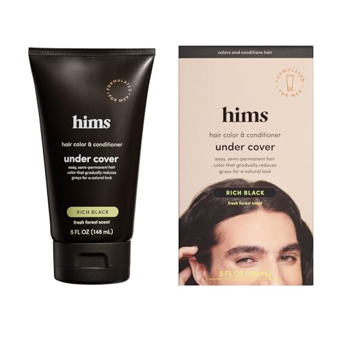 hims Under Cover Hair Color & Conditioner - With Argan Oil - Semi-Permanent In-Shower Hair Dye - Blends Grays Naturally - Sulfate-Free & Cruelty-Free - Fresh...