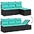 YuuSsea Patio Furniture Set Outdoor Wicker Chairs for Porch, Balcony, Garden - 8 Piece Poly Rattan Sofa Set with Table for Outside Conversation
