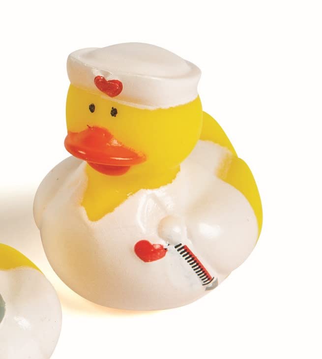 Fun Express 12 Pieces, Nurse Rubber Duckies - 12 Ducks | Nurse's Week Gifts | Nurse Appreciation | Nursing Student Gifts