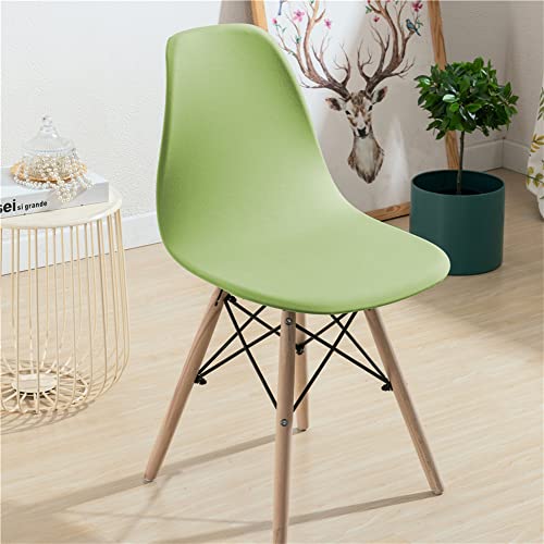 Highdi Housses de Chaise de Salle à Manger Scandinaves, Couleur Unie Extensible Universel Couverture de Chaise sans Accoudoirs Amovible Lavable pour Cuisine, Salon, Bureau (Vert,1 Piece) Cover