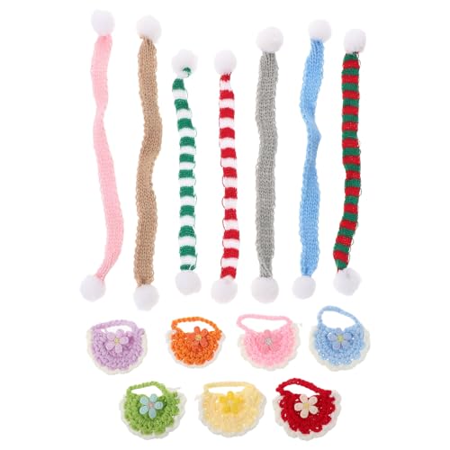 TOGEVAL Juego De 14 Baberos para Mascotas Bandanas para Perros Baberos para Cachorros Bufandas Decorativas para Mascotas Bufandas para