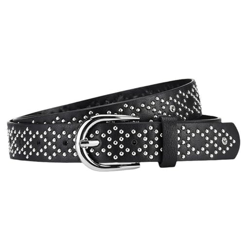 Women's Basic Belt Biker Groove Belt 2025 Bling Cool Rapper Autumn Harem Faux Leather Adjustable