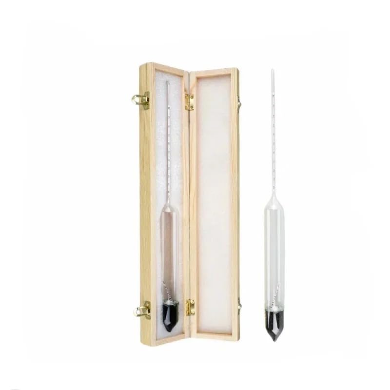 1PC High Precision Glass Alcohol Hydrometer 90–100 Degree Density Meter Float Gauge Clear Concentration Measuring Tool