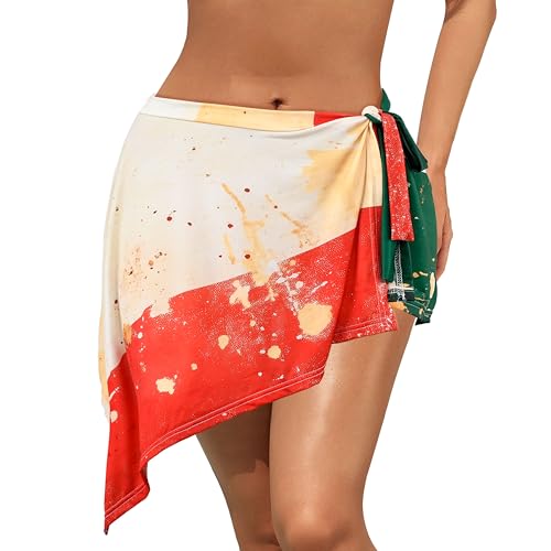 Watermelon Women Swimsuit Cover Ups Beach Bikini Wrap Sarong Bathing Suit Short Skirt For Swimwear