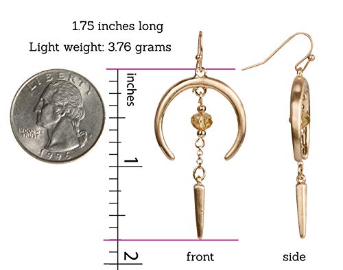 SPUNKYsoul Earring Crescent Horn and Faceted for Women3