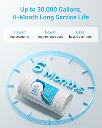 Image of AQUA CREST 10 x 4.5 Whole House String Wound Sediment Filter for Well Water