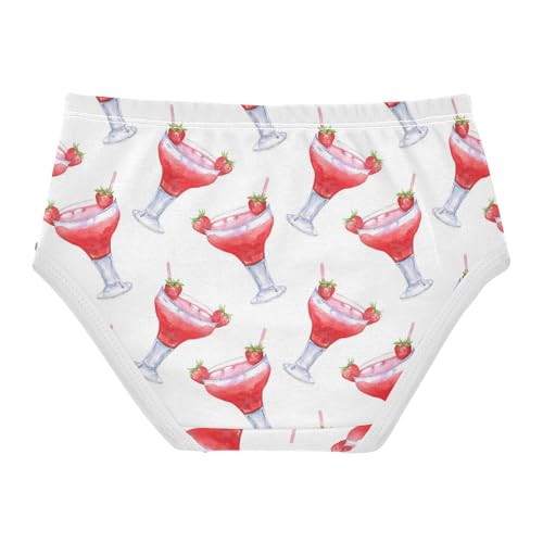 Joisal Animals Toddler Underwear Floral 2t Cotton Cute Panties Girl Red Strawberry Beverages White Briefs Underpants2