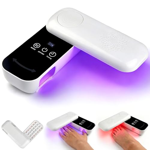 Nagelpilz Lasergerät UV Lampe für Gelnägel UV LED Nagellampe mit 36 Perlen 4 Lichtquellen 3 Timer 240 Drehbar Professionelle Aushärtung für Gel Nagellack & Nagelpflege